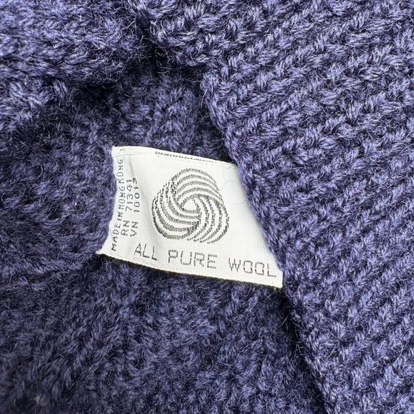 Vintage L.L. Bean Wool Cable Knit Cardigan - Picture 7 of 9